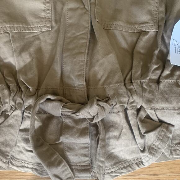 NWT TIME AND TRU WOMEN'S LIGHT BROWN BELTED WAIST JACKET SIZE SMALL (4-6) - Picture 2 of 8
